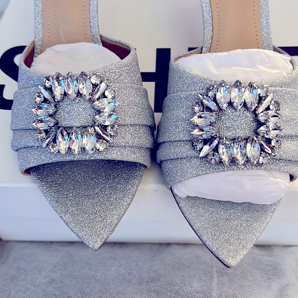 Schultz Glitter Sparkle Slide Heels - Picture 6 of 7